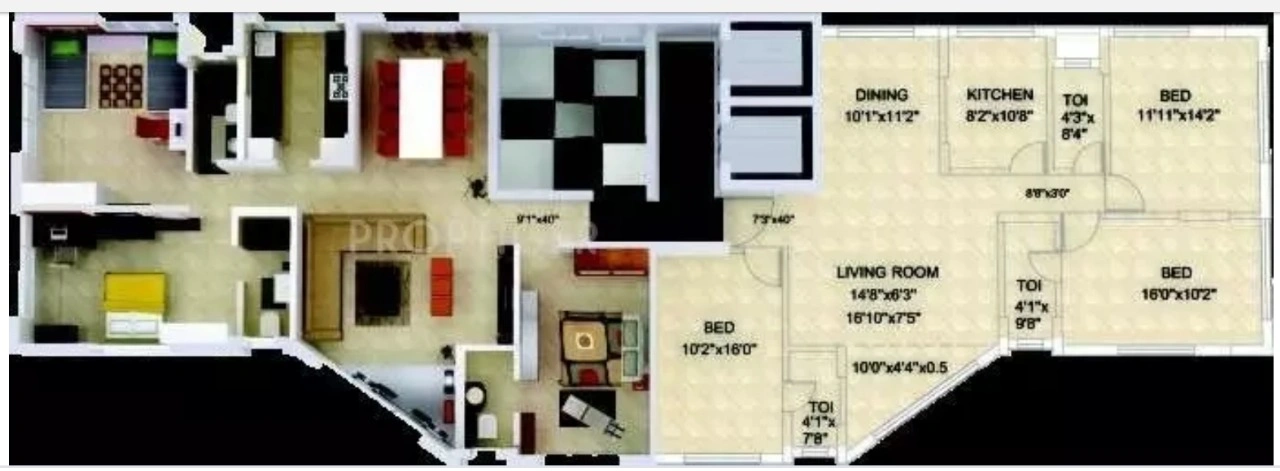 3 BHK Flat for Rent in Fressia Rani Billo, Malad East